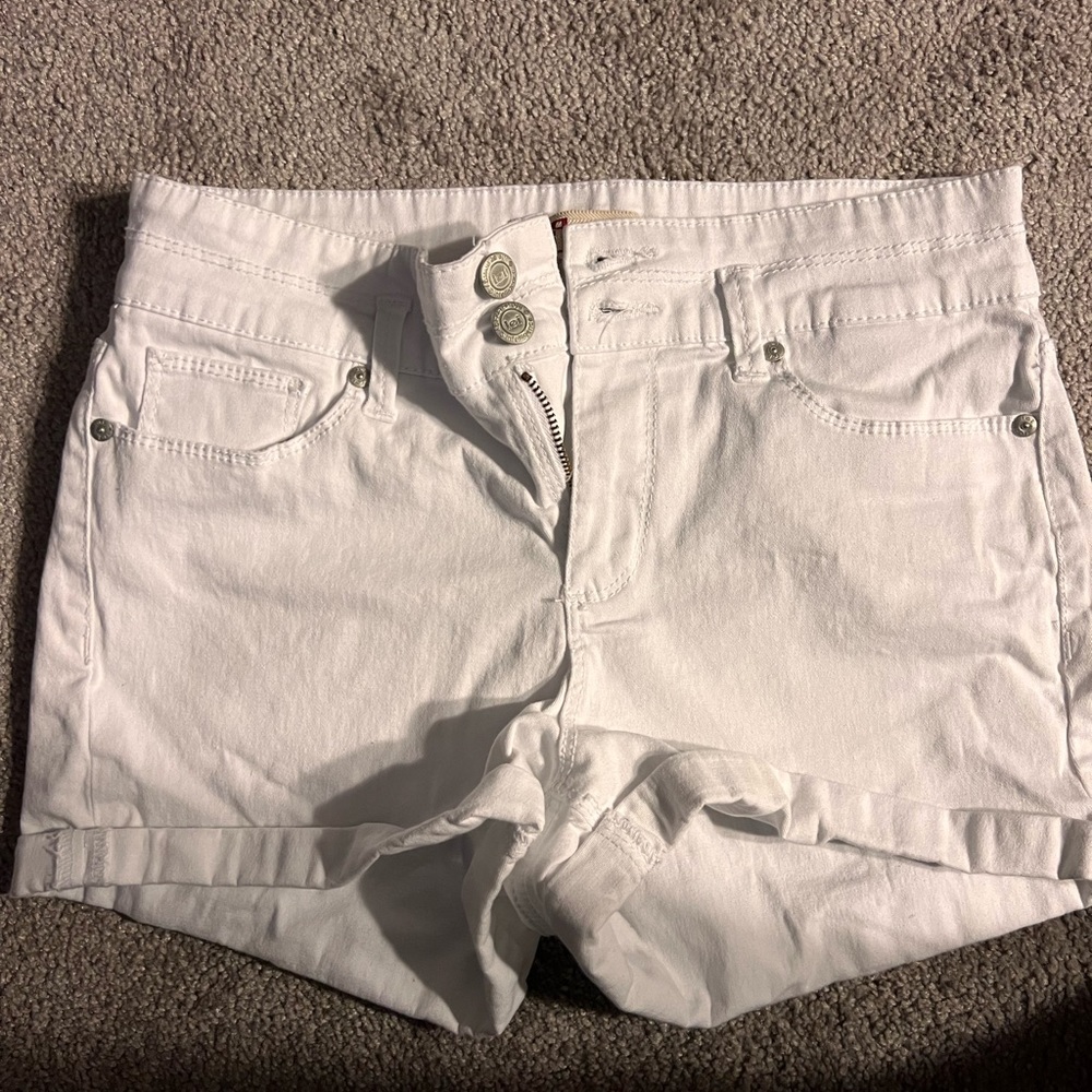 High rise white jeans